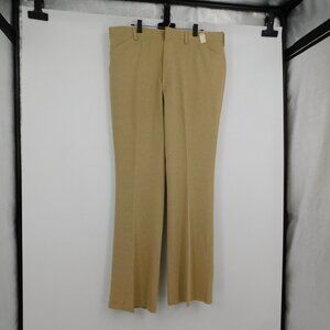 Jantzen Vintage Men Tan Poly Blend Flat Front Golf Pants Size 42 New Unfinished